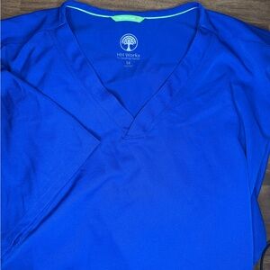 Women's V-Neck Scrub Top in Royal Blue